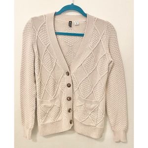 Urban Outfitters’ BDG Fisherman Knit Cardigan in Oatmeal